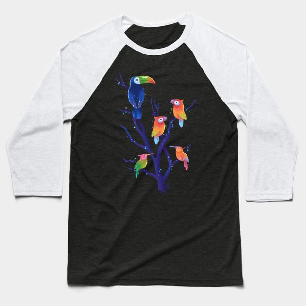 Birds Of Paradise Baseball T-Shirt by Freeminds